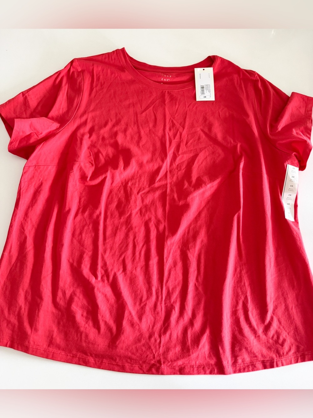 a new day Red Short Sleeve Crew Neck Tee